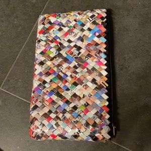 Handmade Multicolor Woven Clutch